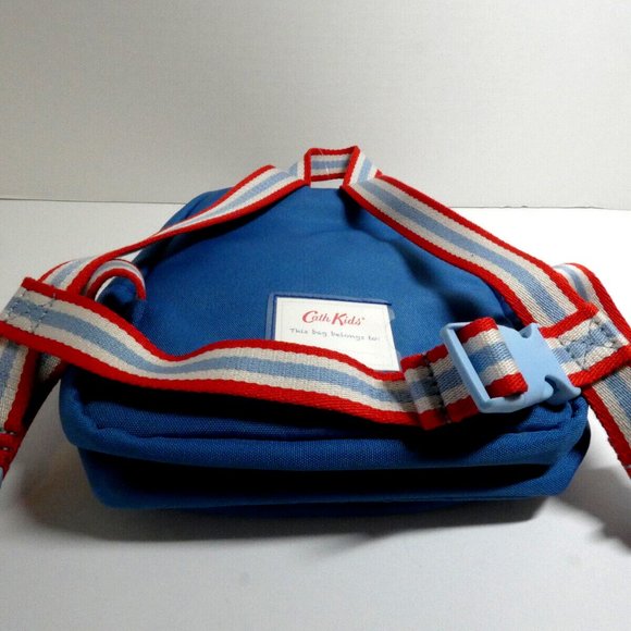 NWT Backpack Cath Kids London Tote Carrier Small Bag Blue Red Adjustable Straps - Picture 12 of 16